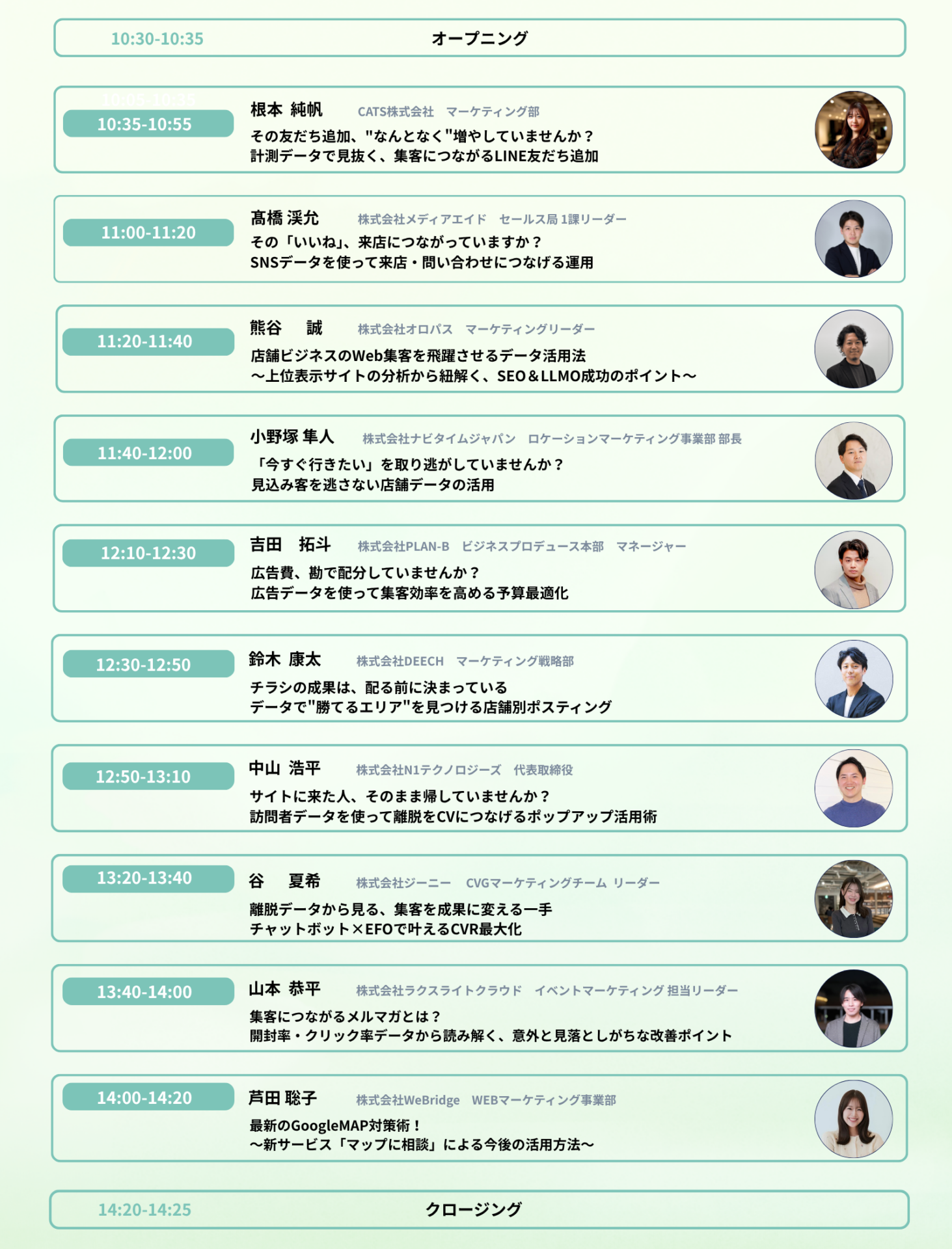 店舗マーケティングサミット～集客を最大化する、 データ活用の実践～