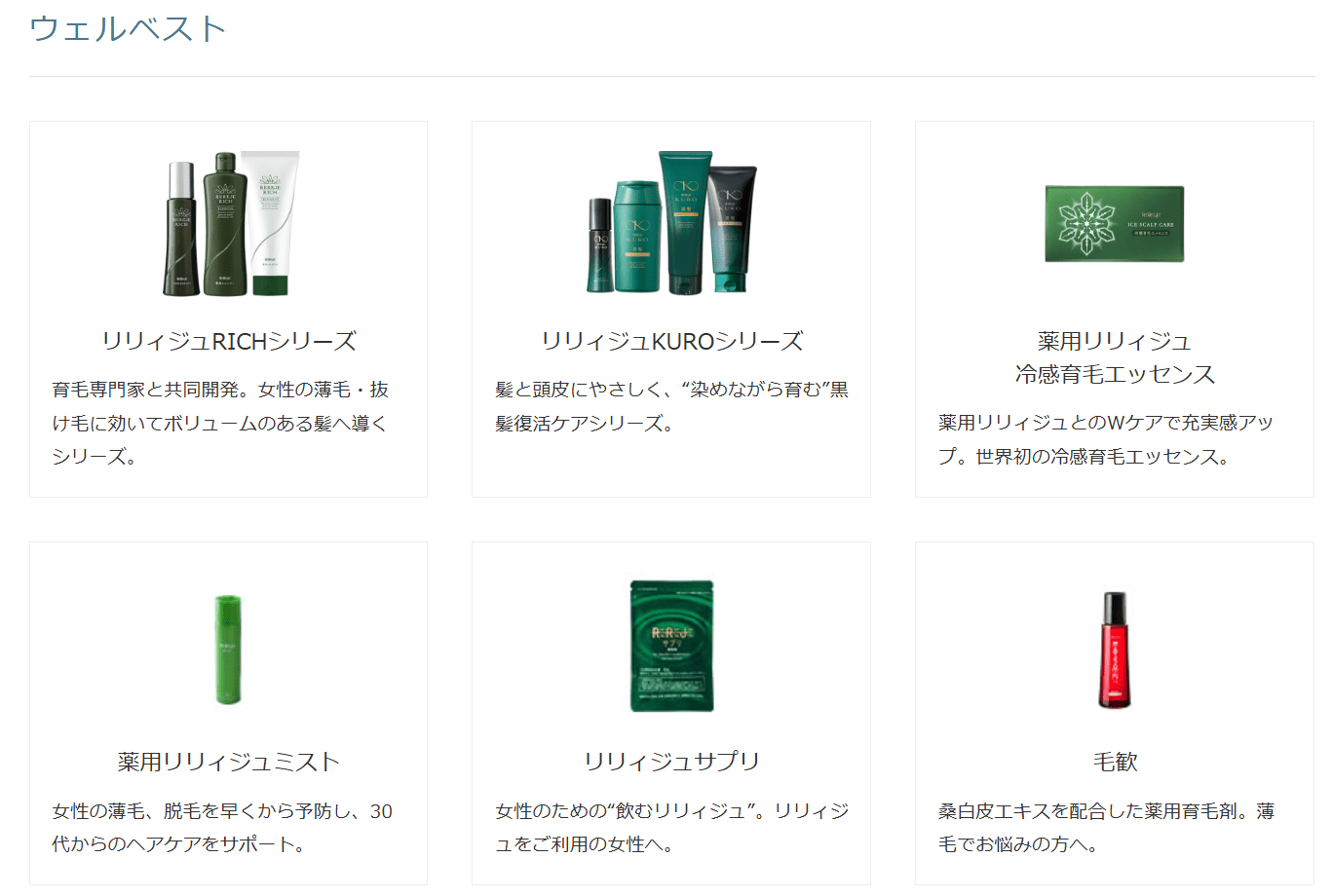 富士産業株式会社様_ウェルベスト商品一例